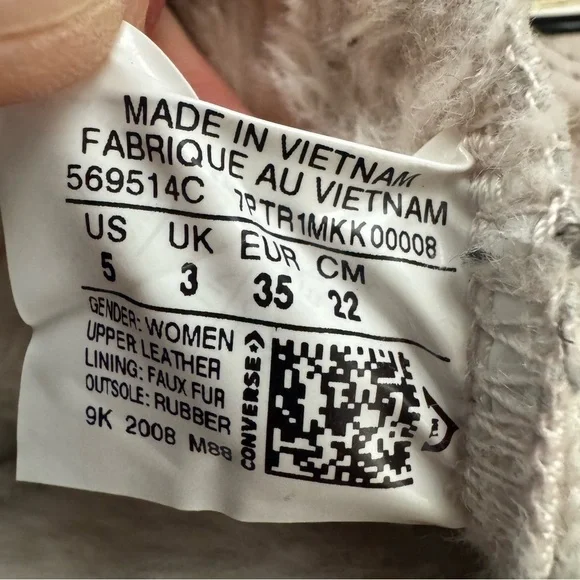 Converse Chuck 70 Hi Cozy Club Womens Size 5 Light Pink Athletic Shoes Sneakers - Picture 16 of 16